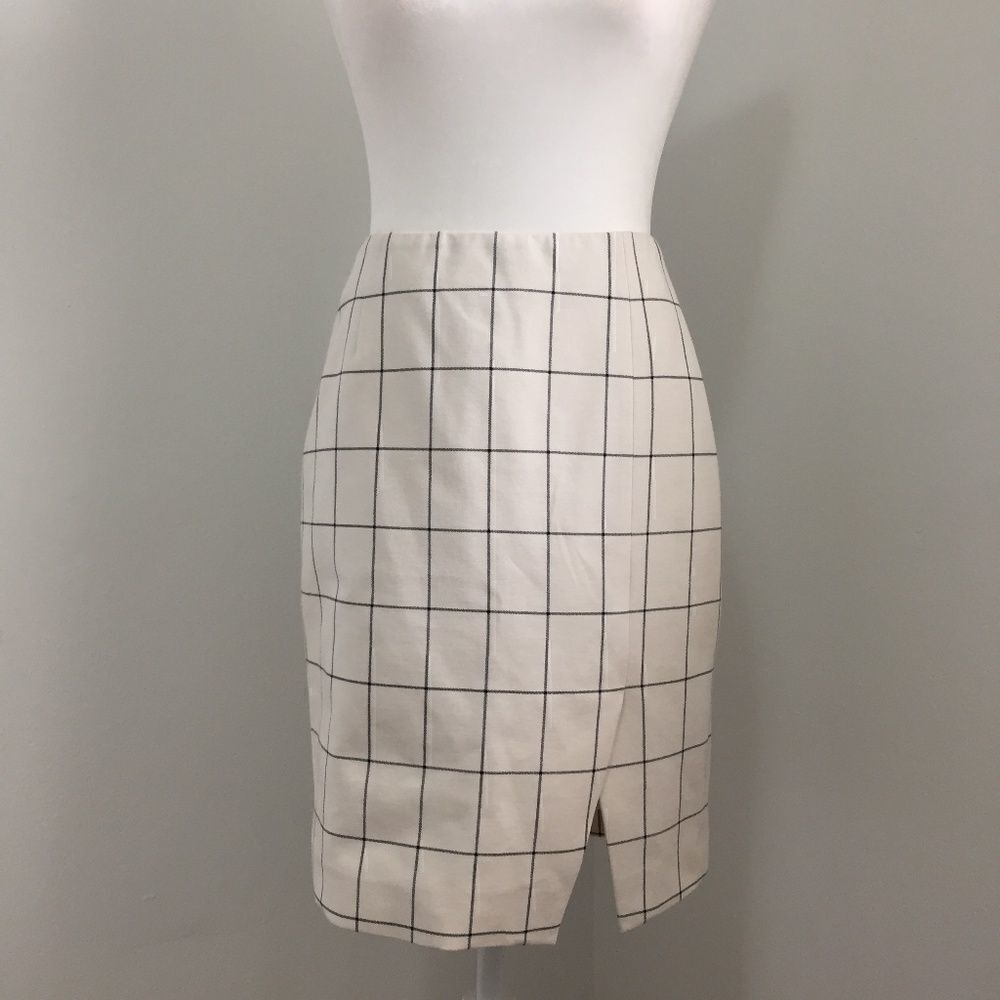Banana Republic Plaid Pencil Skirt